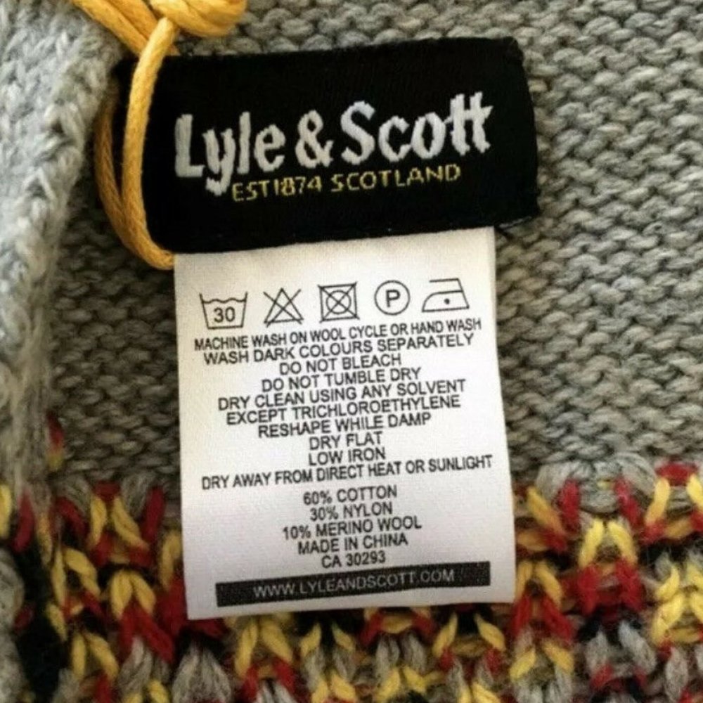 ⛔️SOLD⛔️ LYLE&SCOTT Scotland Vtg Merino Wool Scarf - Picture 9 of 10